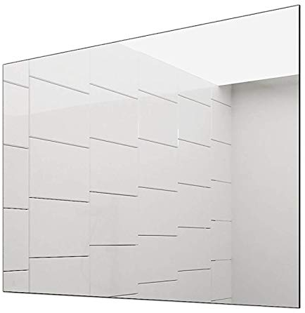 Concept2u Spiegel Badspiegel Wandspiegel 5 mm - Kanten fein poliert - inkl. verdeckter Halterungen quer/hochkant Montage möglich 120 cm Breit x 80 cm Hoch