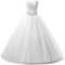 Zorayi Damen Liebsten Lang Tüll Formellen Abendkleid Ballkleid Festkleider Weiß Größe 42