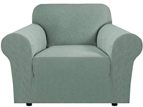 BellaHills Dicke 1 Sitzer Sofabezüge für 2-Kissen-Couch Stilvolle Muster-Sofabezüge für Sofa Stretch Jacquard Sofa Schonbezug für Wohnzimmer Hund Haustier Möbelschutz (2 Sitzer, Salbei)