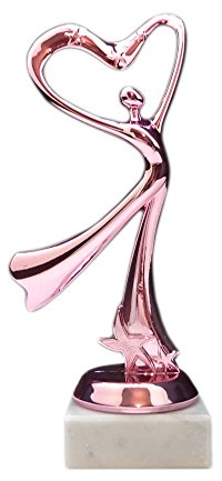RaRu Geschenk-Pokal (Herz Dame pink) mit Ihrer Wunschgravur