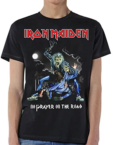Iron Maiden Men's No Prayer On The Road Black T-Shirt