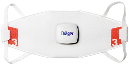 2X Dräger X-plore 1930 V FFP3 Staubmaske mit Ventil, Gr. M/L + 1x Dräger X-pect 8110 Schutzbrille | Atemschutzmasken und leichte Überbrille | Ideal für Baustelle, Labor, Werkstatt