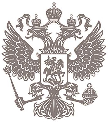 Coat of Arms of Russia Car Body Sticker Decal Russian Federation Eagle Emblem - Silver
