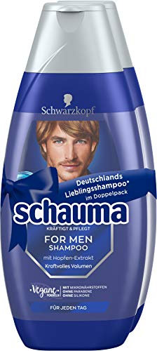 Schauma Schwarzkopf Lot de 2 shampooings pour homme pour volume puissant 400 ml