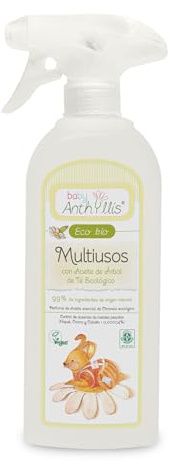 Baby Anthyllis Multipurpose Surface Spray Cleaner Toy and Object Sanitiser Tee Tree Oil, Lemon Grass. Organic Vegan, 99% Natural ingredients, 500ml