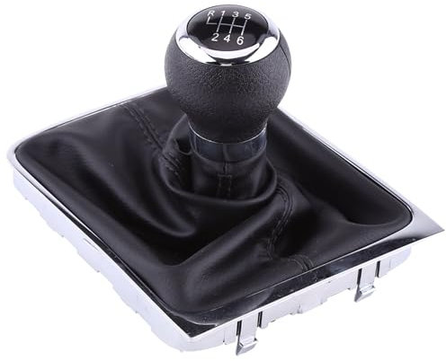 Bediffer 6 Gang Schaltknauf Gamasche Boot Car Schaltknauf Gamaschenrahmen Kit for B6 2005 2012 , Fahrzeuginnenraum