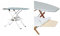 Foppapedretti Table à repasser Assai blanc & Couverture axe à repasser Couverture de l'axe + Molleton