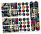 Finest Folia 34 Teiliges Fahrrad Rahmen Schutzfolie Folie Aufkleber Schutz MTB BMX Kette Lackschutzfolie R159 R160 (23 Skulls and Snakes)