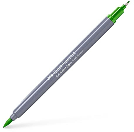Faber-Castell Creative Studio Goldfaber Aqua Dual Marker, Blattgrün, Einzelmarker, für Kunst, Handwerk, Zeichnen, Skizzieren, Zuhause, Schule, Universität, Ausmalen