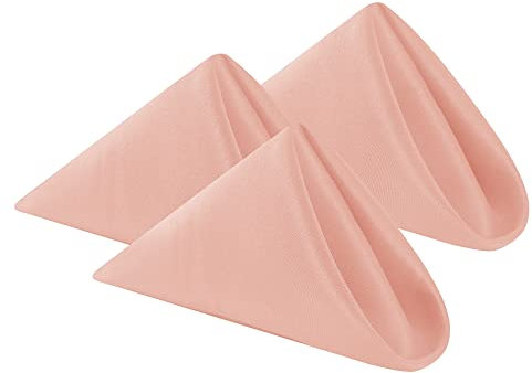 Lot de 25 serviettes de table en polyester lavables pour mariage, fête, dîner, banquet - 50,8 x 50,8 cm - Rose (vieux rose)