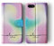 Tirita Personalised Leather Flip Wallet Phone Case with Card Holder Compatible with iPhone 13 - Holographic Ombre [12 - Coruscating Pastels]