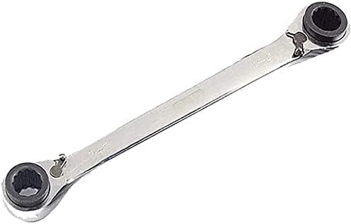 Boxonly 4 in 1 Ratchet Spanner Chrome Vanadium Steel Double Twin Ended Ratchet Wrench 16x17mm-18x19mm Silver For Household Garage Workshop Tools