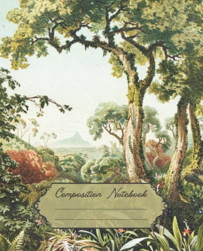 Composition Notebook: Amazing Forest College Ruled Vintage Aesthetic Illustrations Composition Notebook | Perfect Gift for Nature & Cottagecore Lovers | Wide