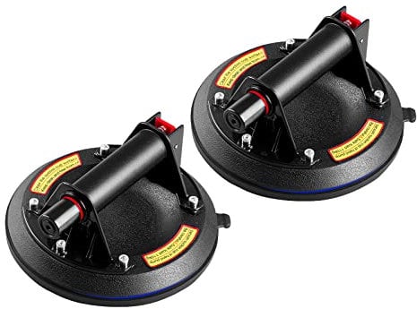 Vacuum Suction Cup Glass Lifter,Heavy Duty Vacuum Lifter,Glass Suction Lifter with Handle for Granite Lifting&Window Glass Lifting Replacement,8 inch 220lbs Load Capacity (2 Pack)
