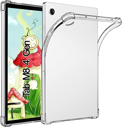 TPU Funda para Lenovo Tab M8 (4. Gen, 2023) 8 (TB-300FU), con Cuatro Esquinas Reforzadas, Anti-Choques, Ultra Delgado, Ultra Cristal Claro Flexible Silicona Carcasa