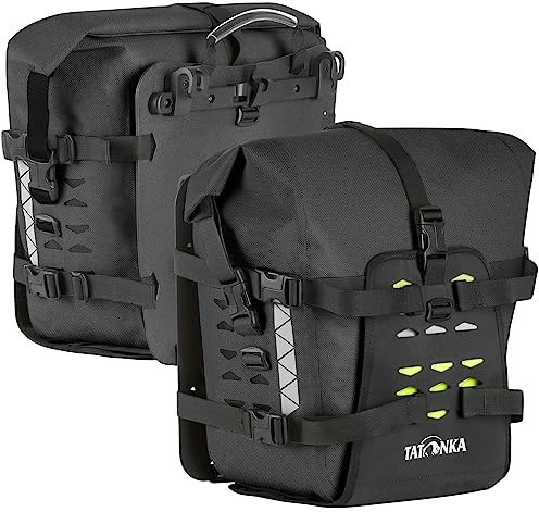 Tatonka Bike Pannier Pro Front Schwarz - Vielseitiges wasserdichtes Fahrradtaschen Set, Größe 34l - Farbe Black