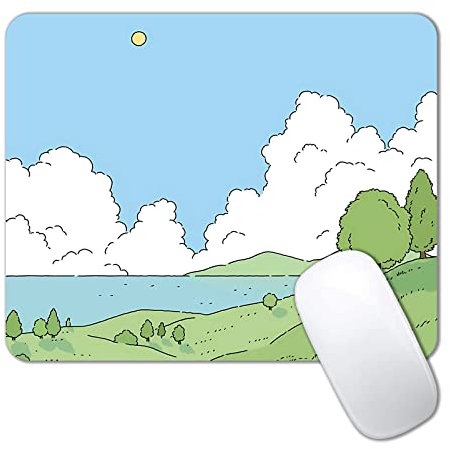 IMAYONDIA Tapis de souris, tapis de souris sans fil en caoutchouc antidérapant, pour ordinateur portable, PC et Mac