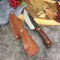Couteaux de Cuisine forgés à la Main de 5 Pouces avec aiguiseur Petit Couteau Outdoor Omesio pour activités de Plein air, Lame Fixe Full Tang, Petit Couteau de Bushcraft