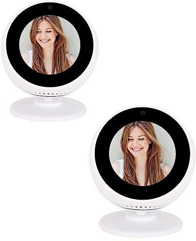 ZahoTse Per Amazon Echo Spot Supporto da scrivania regolabile a 360°, accessorio Amazon Echo Spot, non necessita di viti, accessori per altoparlanti (Amazon Echo Spot, bianco, 2 pezzi) A311