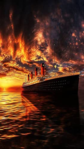 Puzzle 1000 Teile Die Titanic Segelt Unter Dem Sonnenuntergangshimmel Von Ost Nach West 75 * 50Cm