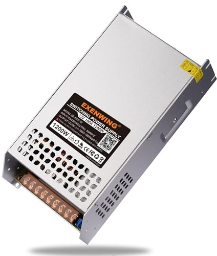 EXENWING DC 12V 100Aslanc1200W Fuente de alimentación 220V a 12V Transformador de alimentación conmutada universal Adaptador de corriente conmutación convertidor de fuente de alimentación para