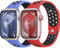 Bracelets Sport pour Apple Watch SE/2 44mm 45mm 46mm Ultra 2 49mm 42mm,Bracelet iWatch 40mm 41mm 38mm Femme/Homme,Banden Silicone Souple Respirant pour Apple Watch Serie 10 9 8 7 6 5 4 3 2 Nike+