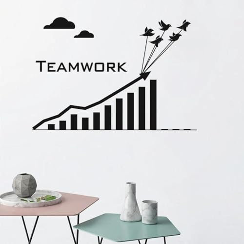 WEIMEIJIE Vinyl Wandtattoo Team Team Büro Tattoo Wandbild 57X44 cm