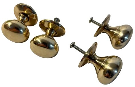 Thorness Mulberry Brass Knob | Set of 4 Door knobs | Brass Cupboard knobs | Cabinet Hardware | Antique Brass Cupboard Handles | Cupboard Door Handles | 30mm