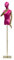 schneiderpuppe Schneiderpuppe Damenbüste Weiblich, Höhe Verstellbar 53-77 Zoll Schneider Dummy Torso mit Kopf Und Galvanisierten Armen für Schmuck-Display, 5 Farben for Clothing Shop Dresses ( Color :