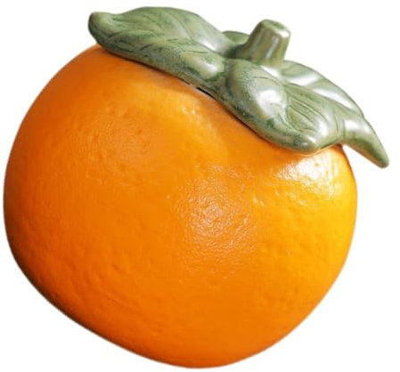 BESTonZON Mini Keramik Tee Behälter Orange-förmiger Teedose Mit Dichtem Deckel Für Tees Gewürze Und Kaffee Handgefertigtes Design Dekorativ Und Funktional