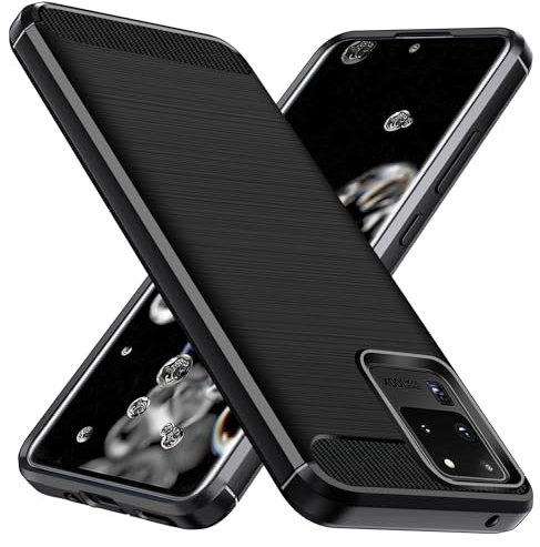 iVoler Cover per Samsung Galaxy S20 Ultra 5G, [Protezione Antiurto di Grado Militare] Custodia Sottile Morbida in Silicone TPU Anti-Impronte Anti-Graffio Protettiva Case, Nero