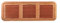 Griglia di aerazione quadrata/rettangolare in rame con retina - Dimensione 140x360
