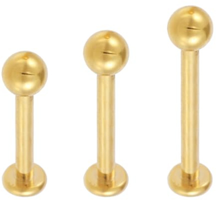 NewkeepsR 1,2mm Titan Lippenringe Frische klassische Labret Ohrstecker, Piercing, Monroe Ohr Tragus Helix Ohrring Schlichte Kugel