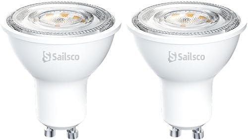 sailsco Energieklasse A GU10 LED Warmweiss Lampe,3.3W 600LM 2700K Warmweiß GU 10 Spot Energiesparlampe,83W Glühbirne Ersetzt,36 Grad Abstrahlwinkel G10 Leuchtmittel,Nicht Dimmbar LED Birne,2 Stück
