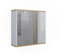Vicco Badspiegelschrank Didi, Weiß/Artisan, 60 x 60 cm mit Zwei Spiegeltüren