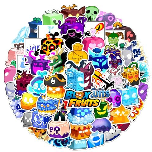 60 Pcs Fruits Stickers for Laptop, Cool Decals for Teens Kids Boys Skateboard Phone
