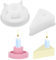 ZOCONE 2 Stück Giessformen Silikon Kerzenhalter Silikonform Kerzenhalter Kuchen Gießform Kerzenhalter Rund DIY Giessformen Silikon Beton Klein Tortenstück Gießformen Kerzenhalter für Geburtstag