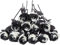 Laelfe 12 Pcs Black and White Roses Artificial Flowers, Long Stem Fake Silk Black White Rose Flowers for Halloween Wedding Bridal Bouquet Home Party Hotel Garden Decoration