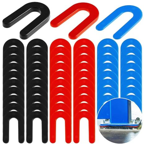 Greethga 60-teiliges Nivellier-Unterlegscheiben-Set für Auto-Hebebühnen, 2-Säulen- und 4-Säulen-Hebebühnen, Metall, Flach, Heavy Duty, 12 mm, Automotive, Autowaschmaschinen-Set, Washer