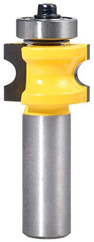 HOHXEN 1/2'' Shank Bullnose Router Bit,3/8'' Dia Half Round Blade,for Wood Milling Cutter Flooring Wood Working Tools