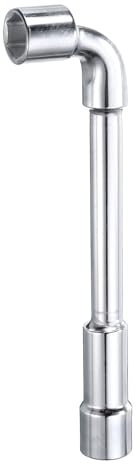 sourcing map L Shaped Angled Hex Socket Wrench 14mm High Carbon Steel Double Ended Metric 6 Point Tubular Socket Spanner for General Repairing, Pipeline, Bicycle Car Maintenance