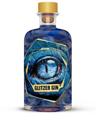 ginsome. Glitzer Gin | Fruchtig im Geschmack | Hochwertiger Blauer Gin aus Deutschland | 42% Vol. (1 x 0.5 l)