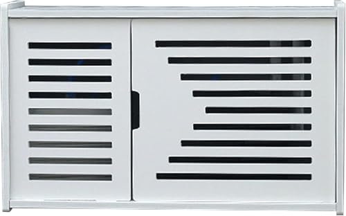 SYLUOQP Aufbewahrungsboxen für WLAN-Router, Wandregal aus PVC zur Aufbewahrung von WLAN-Routern,zur Aufbewahrung von Kabeln, Routern und TV-Set-Top-Boxen,A