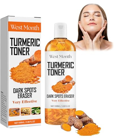 West Month Kurkuma-Toner, West Month Kurkuma-Toner, Dark Spot Eraser, straffende Feuchtigkeitspflege, nährende Gesichtspflege, aufhellender und erhellender Kurkuma-Toner (1 pcs)