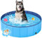 YSJILIDE Piscina Perros, Piscina portátil de PVC, baño Plegable de plástico Piscina para Perros, medianos y pequeños (M-100 x 30 CM)