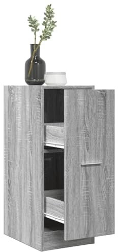 Grauer Sonoma Apothekerschrank, 30 x 41 x 77,5 cm, Holzwerkstoff, Aufbewahrungslösung für Haus und Garten
