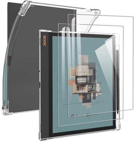GEJEFA Cover per BOOX Note Air 4C 10.3 Pollice + 2 Pezzi Pellicola, Flessibile Ultra Sottile Custodia con Angoli Rinforzati per BOOX Note Air 4C