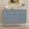 UEV Kommode mit 6 Schublanden 100x34x73cm Aufbewahrungsschrank für Kleidung Dokumente Spielzeug viel Stauraum Sideboard schmal für Wohnzimmer Schlafzimmer Kippsicherung Einfache Montage (Graublau)
