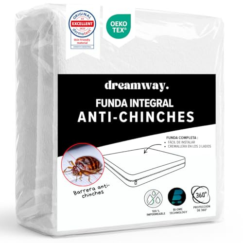 Dreamway Housse Matelas 160x200 x20 cm Intégrale Anti-Punaises de Lit