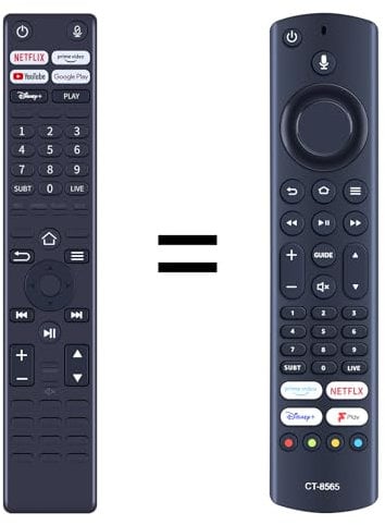 GOUYESHO CT-8565 Remote Control for Toshiba TV 43UF3D53DB 50UF3D53DB 55UF3D53DB 65UF3D53DB 43QF5D53DB 50QF5D53DB 55QF5D53DB 65QF5D53DB and Fit For Ferguson TV F3220FR F4020AFR (No Voice)